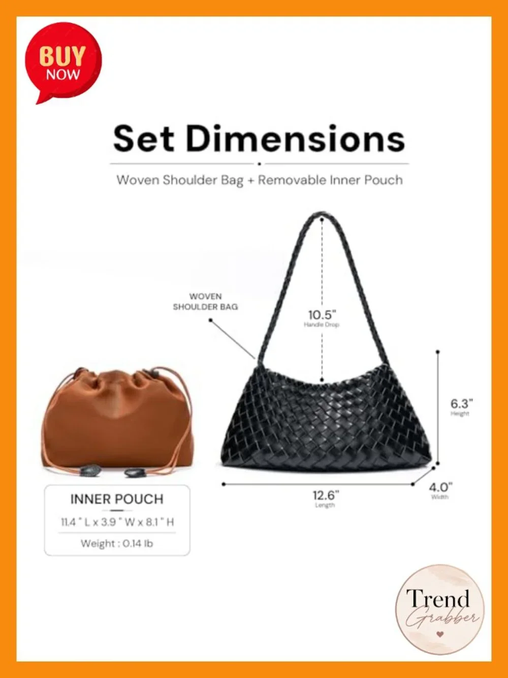 Vegan Leather Woven Hobo Bag with Drawstring Pouch and Braided Strap